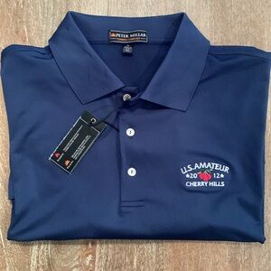 NWT Peter Millar XL Summer Comfort Polo Navy from Cherry Hills 2012 US Amateur
